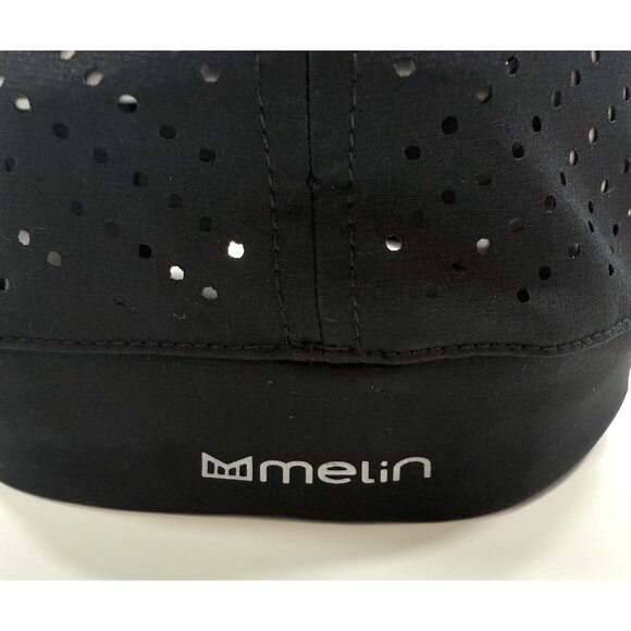 Melin MFLX Hydro Hat Water Repellent Black Performance Fitted Cap Mens 56cm - Picture 8 of 15
